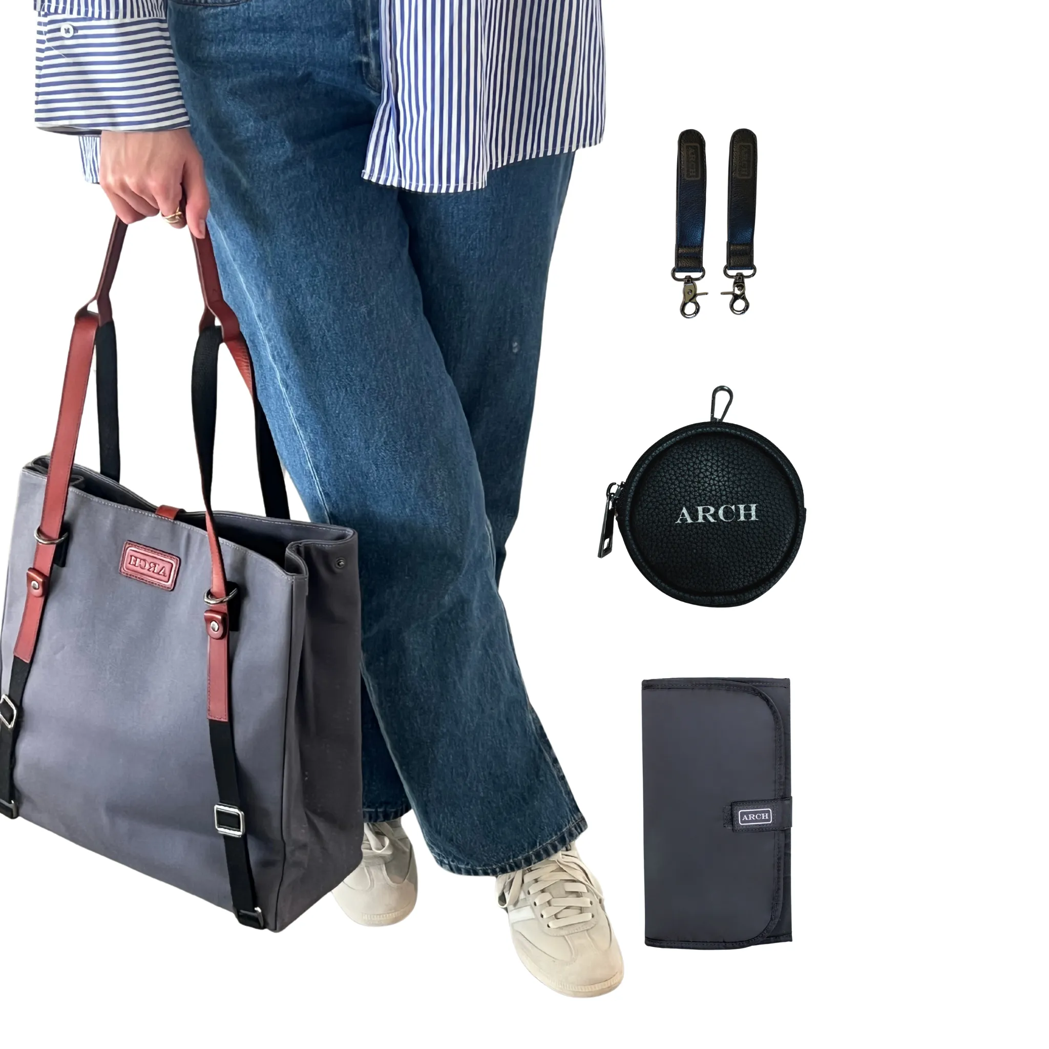 Arch Original Nappy Bag Bundle - Grey