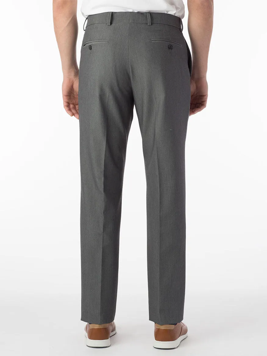 Ballin Connor Comfort 'EZE' Modern Flat Front Pant in Mid Grey