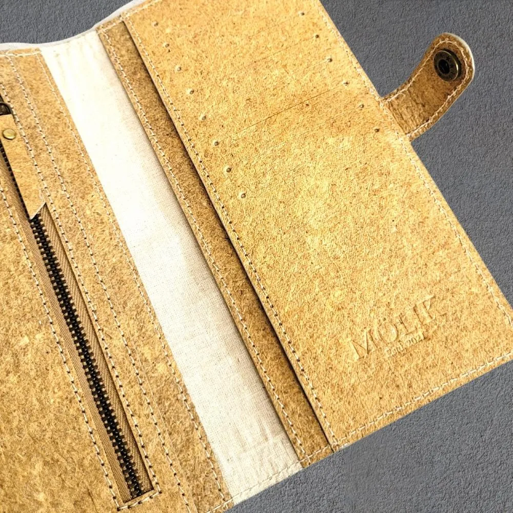 Beige Hand Wallet/Clutch | Textured Coconut Leather | Smart | Light Weight
