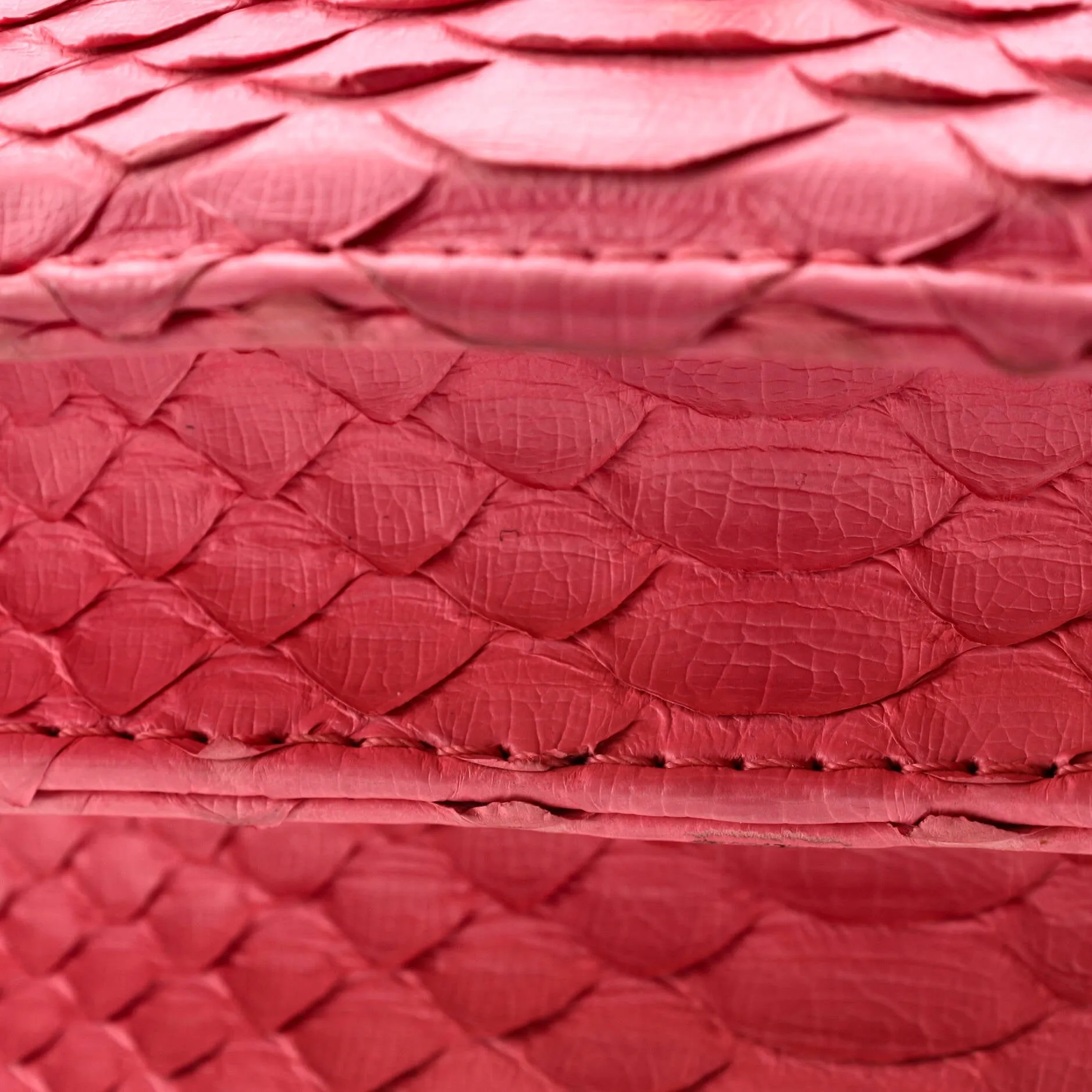 Braided Chic Flap Bag Python Small