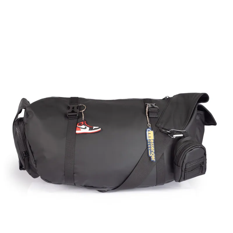 Designer Black Messenger Bag