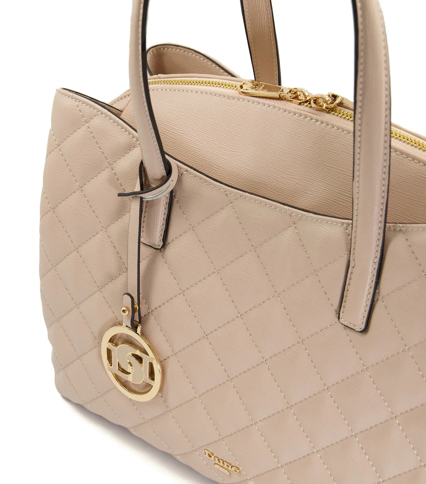 Dignify Large Quilted Tote Bag Nude