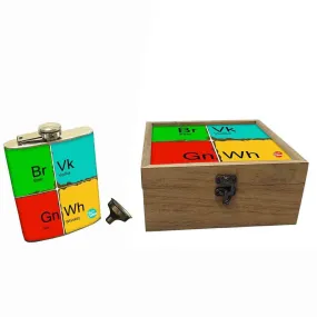 Hip Flask Gift Box -4 Spirits One Love