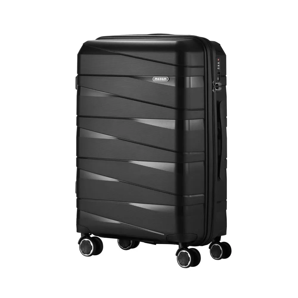 Mazam 28" Luggage Set Travel TSA Lock PP Case Black