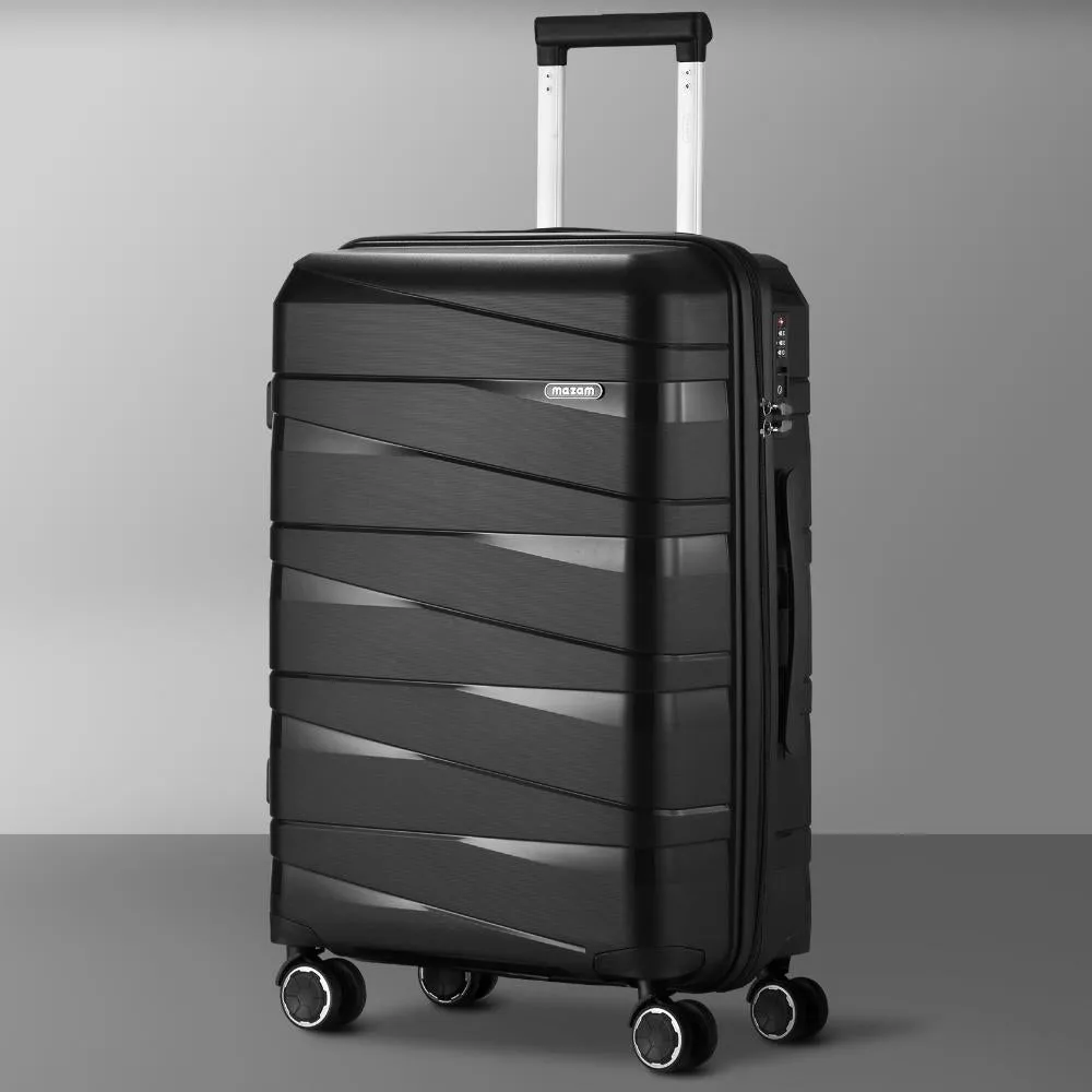 Mazam 28" Luggage Set Travel TSA Lock PP Case Black