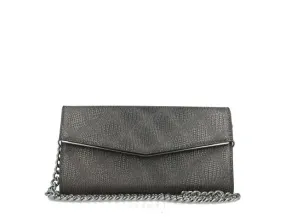 Menbur Taupe Metallic Clutch Bag