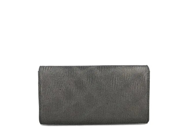 Menbur Taupe Metallic Clutch Bag