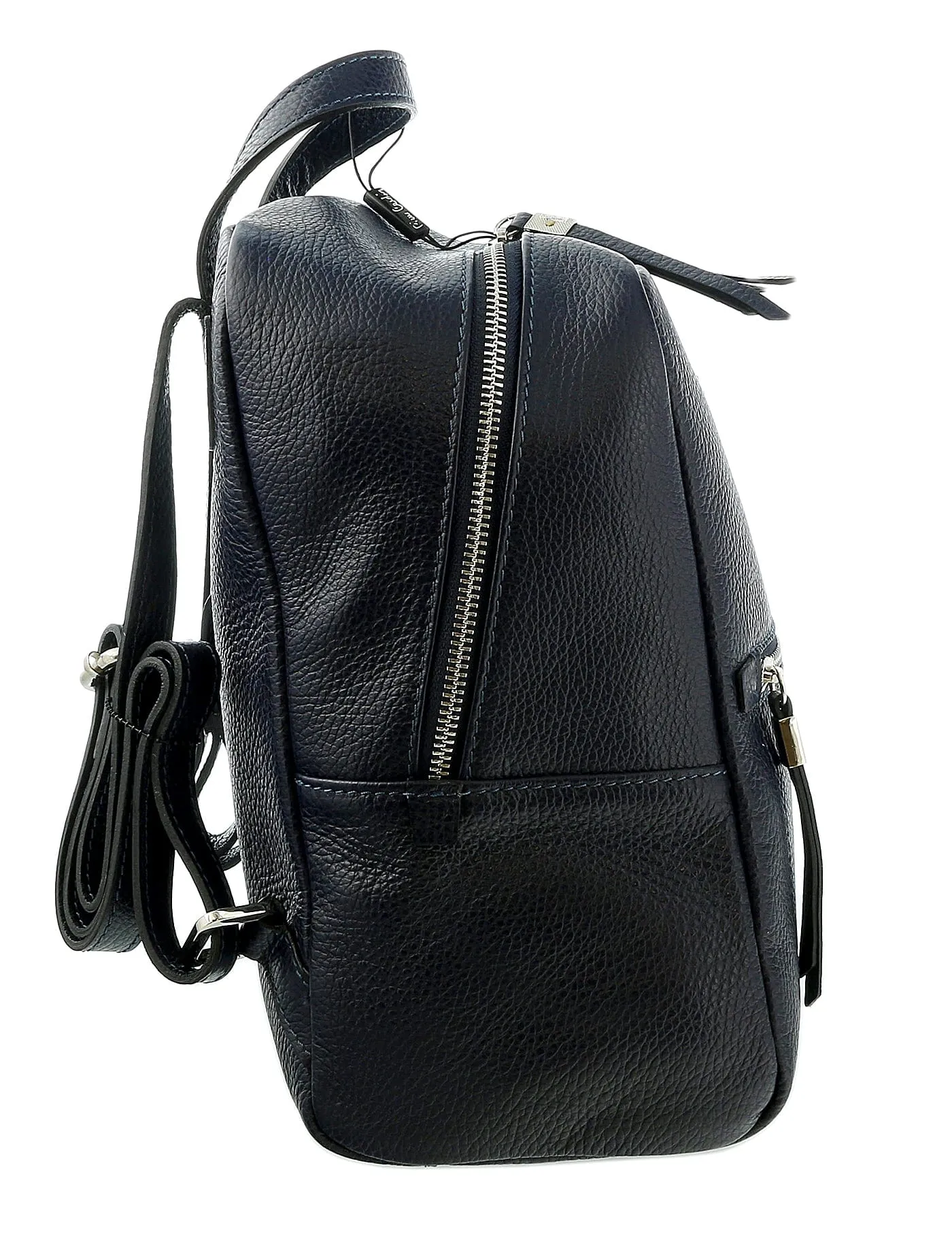 Pierre Cardin Navy Blue Leather Classic Medium Fashion Backpack