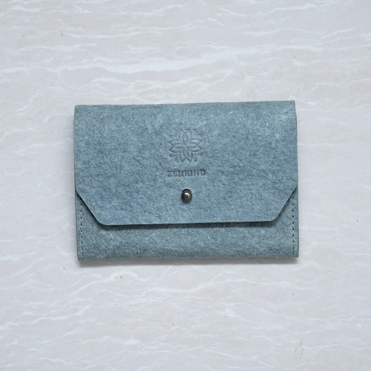 Powder Blue Card Holder Bag | Coconut Leather | Smart Accessory | Unisex
