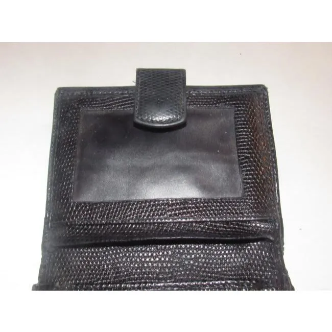 Salvatore Ferragamo Blue Textured Leather Vintage Wallet