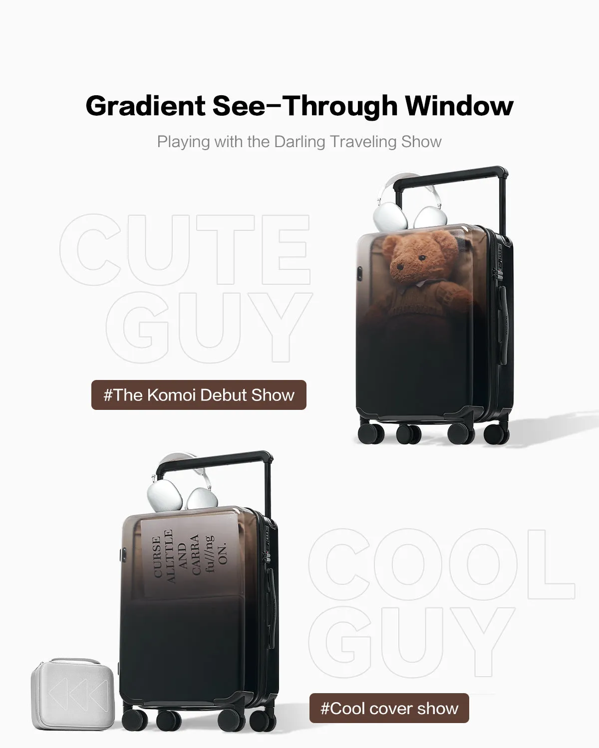 SHEER Luggage OIWAS × Apple Find My Smart Anti-lost Suitcase