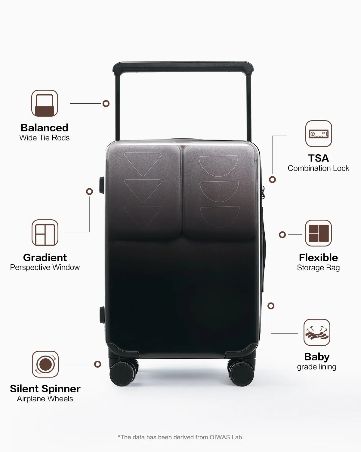 SHEER Luggage OIWAS × Apple Find My Smart Anti-lost Suitcase