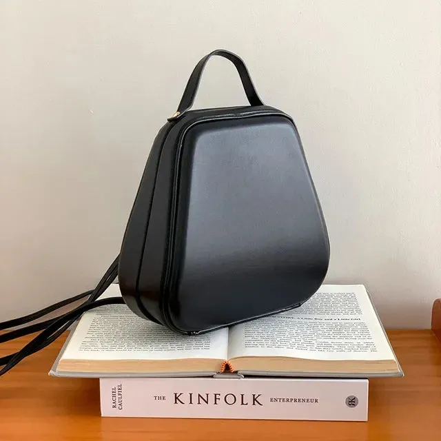 UAKISS  -  Women Simple Backpack Korean Fashion Small Silver School Bag Vintage Black Commuter Backpacks Mini Travel Bag Winter Trendy New